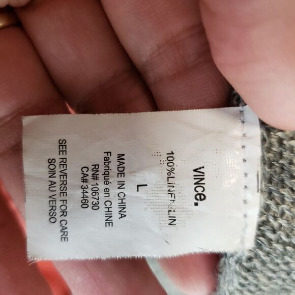 Vince gray linen tunic - Picture 3 of 10